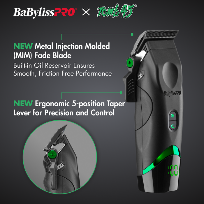 BaBylissPRO x Tomb45® Wireless-Charging Hair Clipper